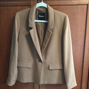 Madewell Camel Single-Button Blazer
